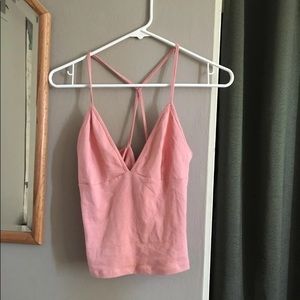Pink crop Top tank top